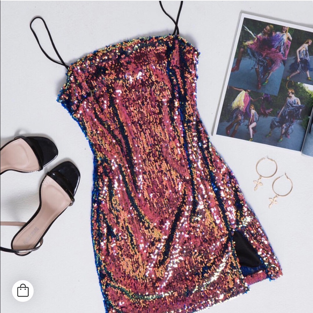 Motelrocks glitter dress